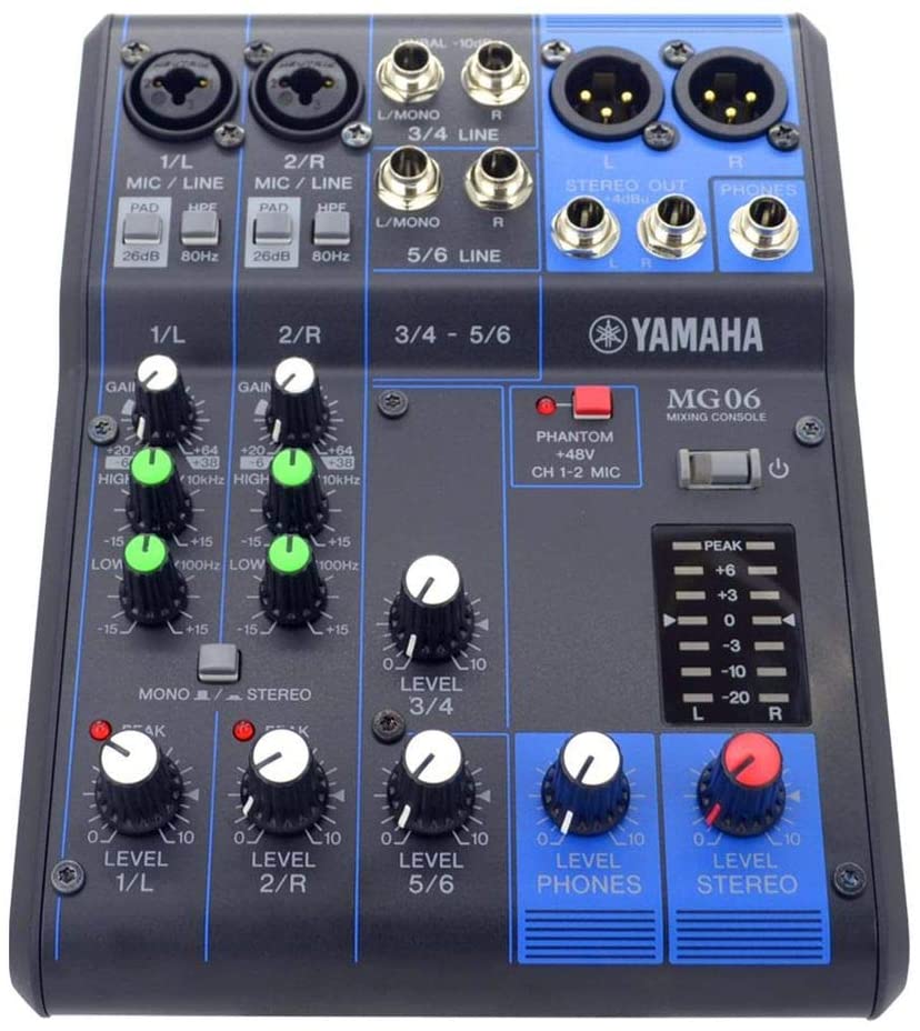 Yamaha MG06 6-Channel Mixer – Rockit Music Canada