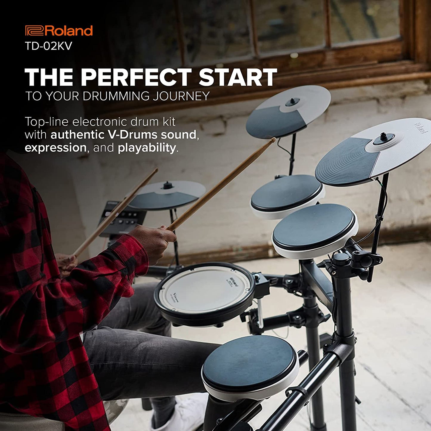 Roland TD-02KV V-Drums Kit w/ stand
