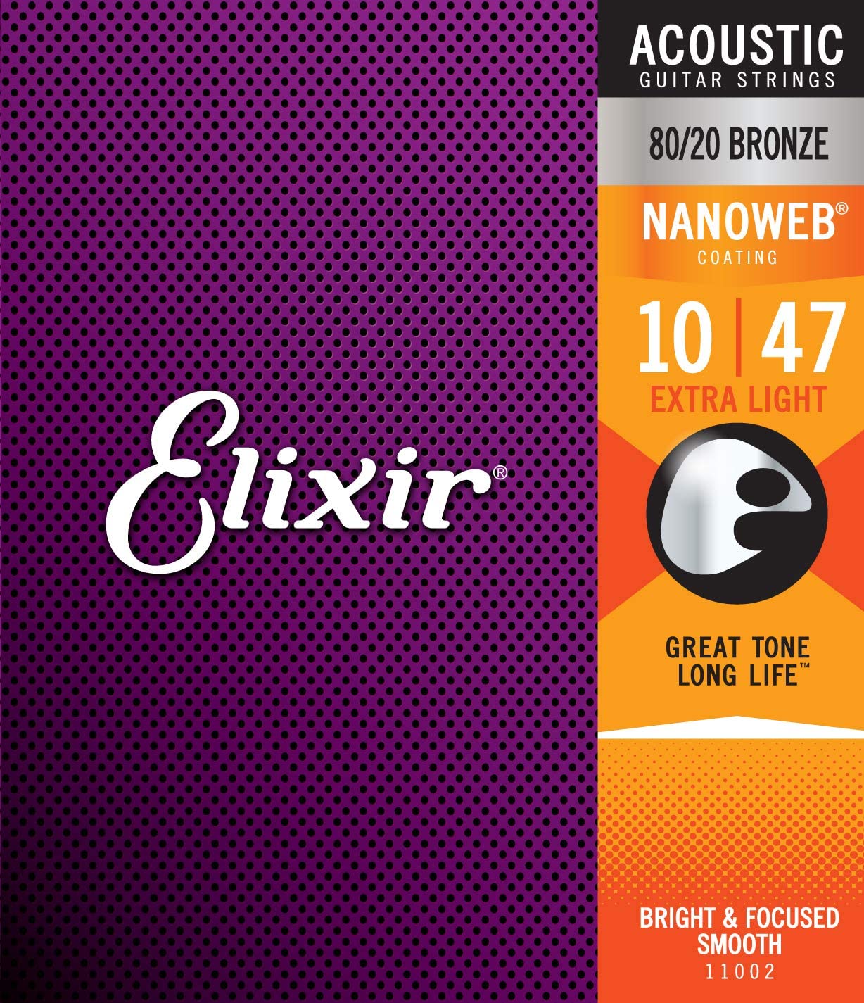 Elixir 80/20 Bronze Nanoweb Acoustic Guitar Strings