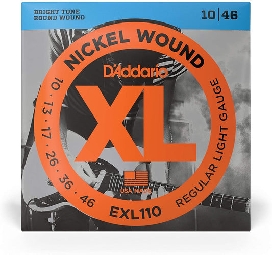 D'Addario EXL110 Nickel Wound Electric Guitar Strings, Regular Light, 10-46 - Rockit Music Canada