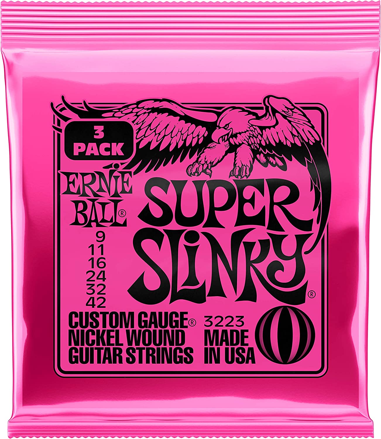 Ernie Ball Slinky Electric Guitar Strings 3 - Pack