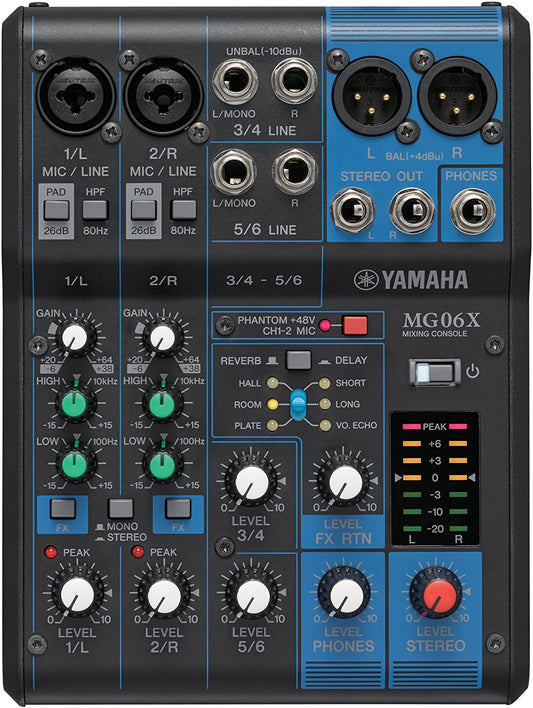 Yamaha MG06X 6-Channel Mixer with FX