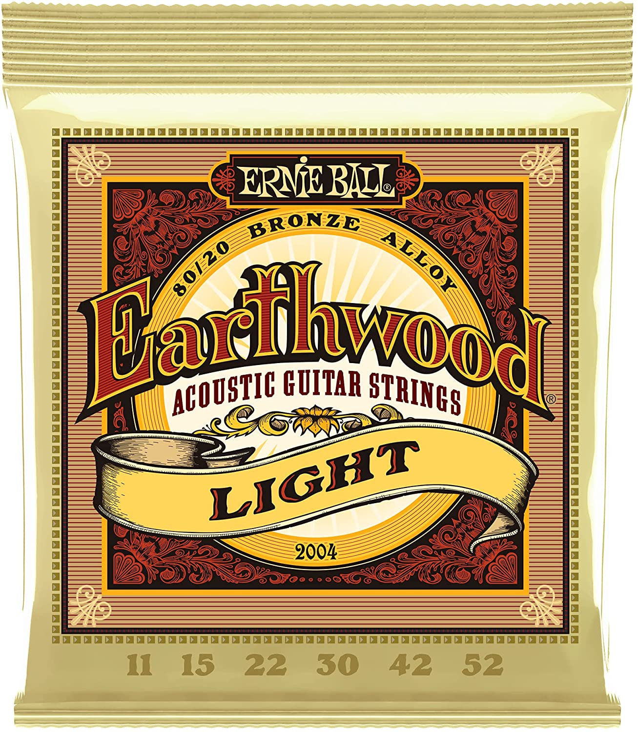 Ernie Ball Earthwood Acoustic Guitar Strings 80/20 Bronze