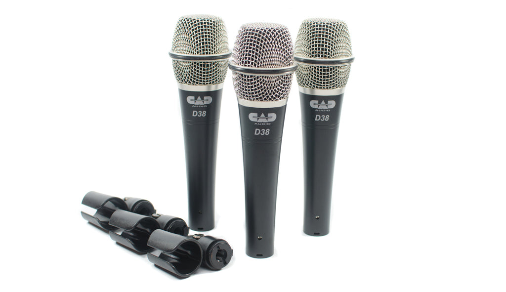 CAD D38 Supercardioid Dynamic Microphone 3 Pack