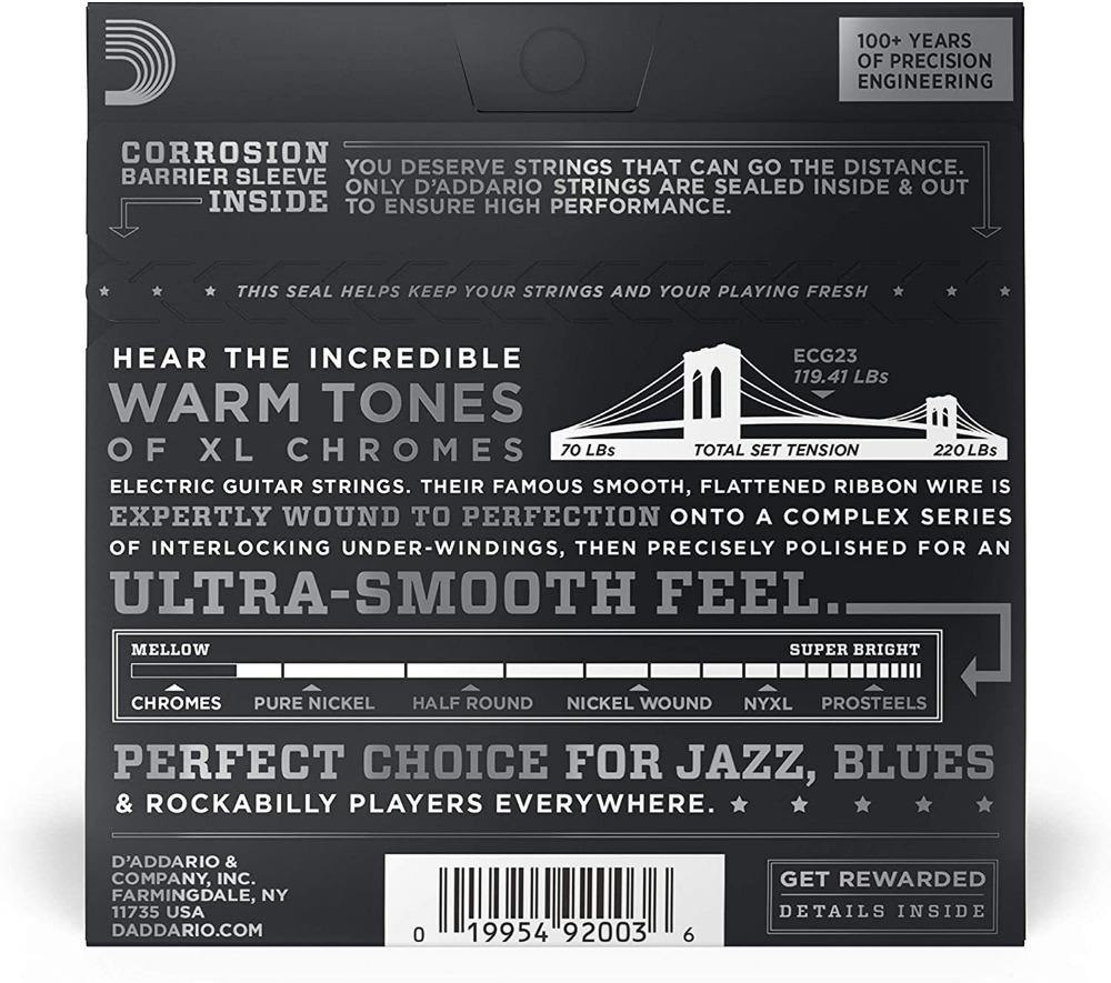 D'Addario Chromes Electric Flat Wound XL Strings - Rockit Music Canada