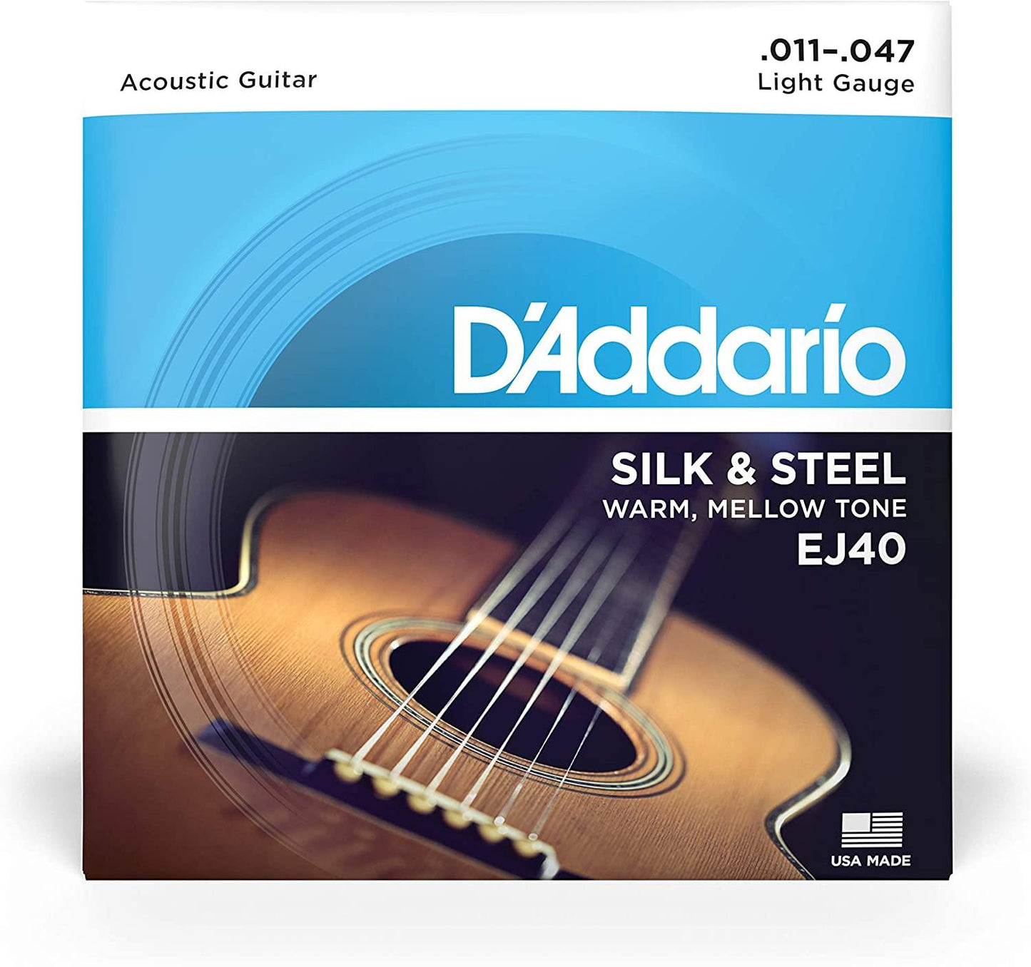 D'Addario EJ40 Silk & Steel Acoustic Guitar Strings - Rockit Music Canada