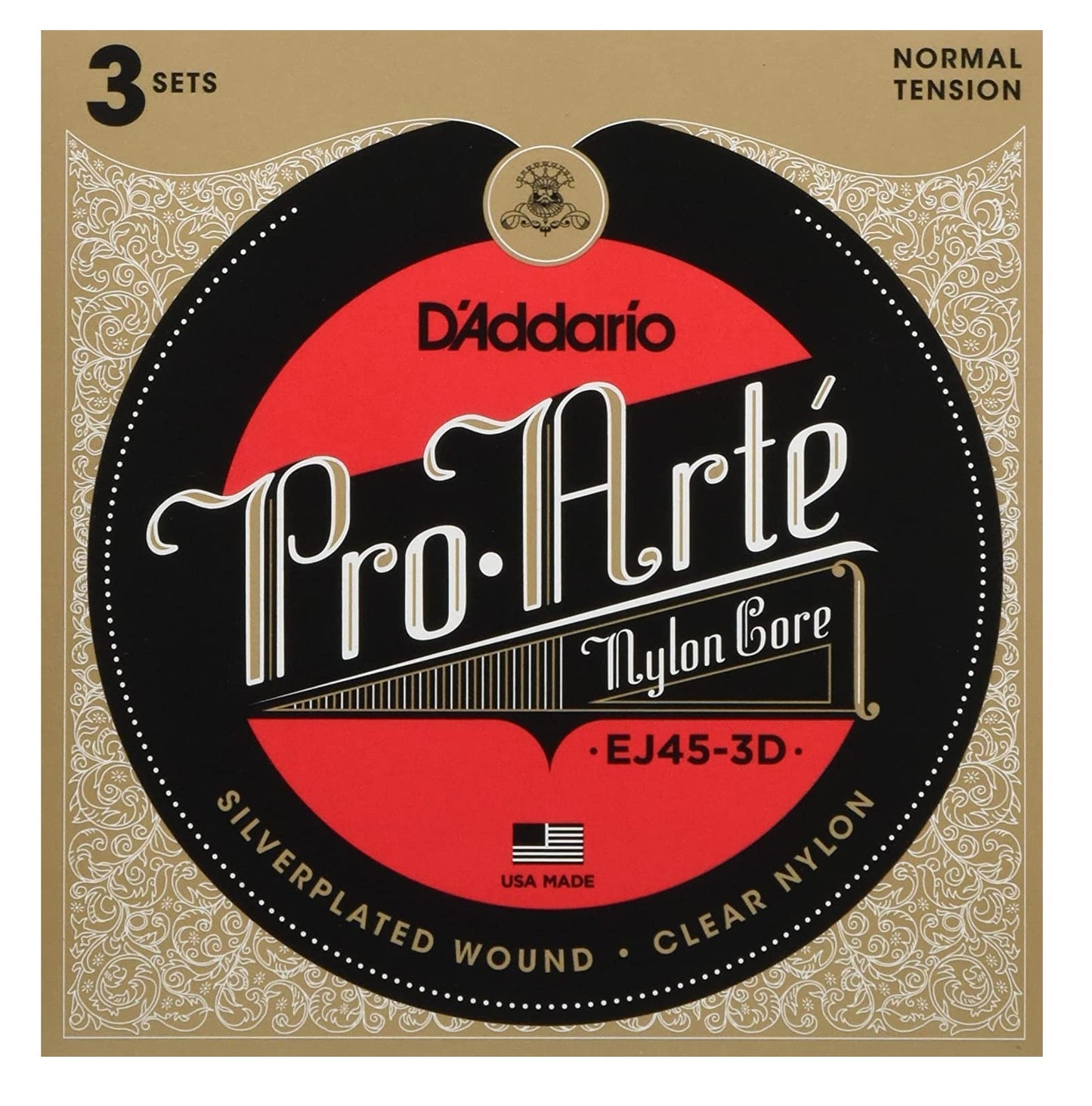 D'Addario EJ45-3D 3 Pack Pro-Arte Nylon Classical Guitar Strings