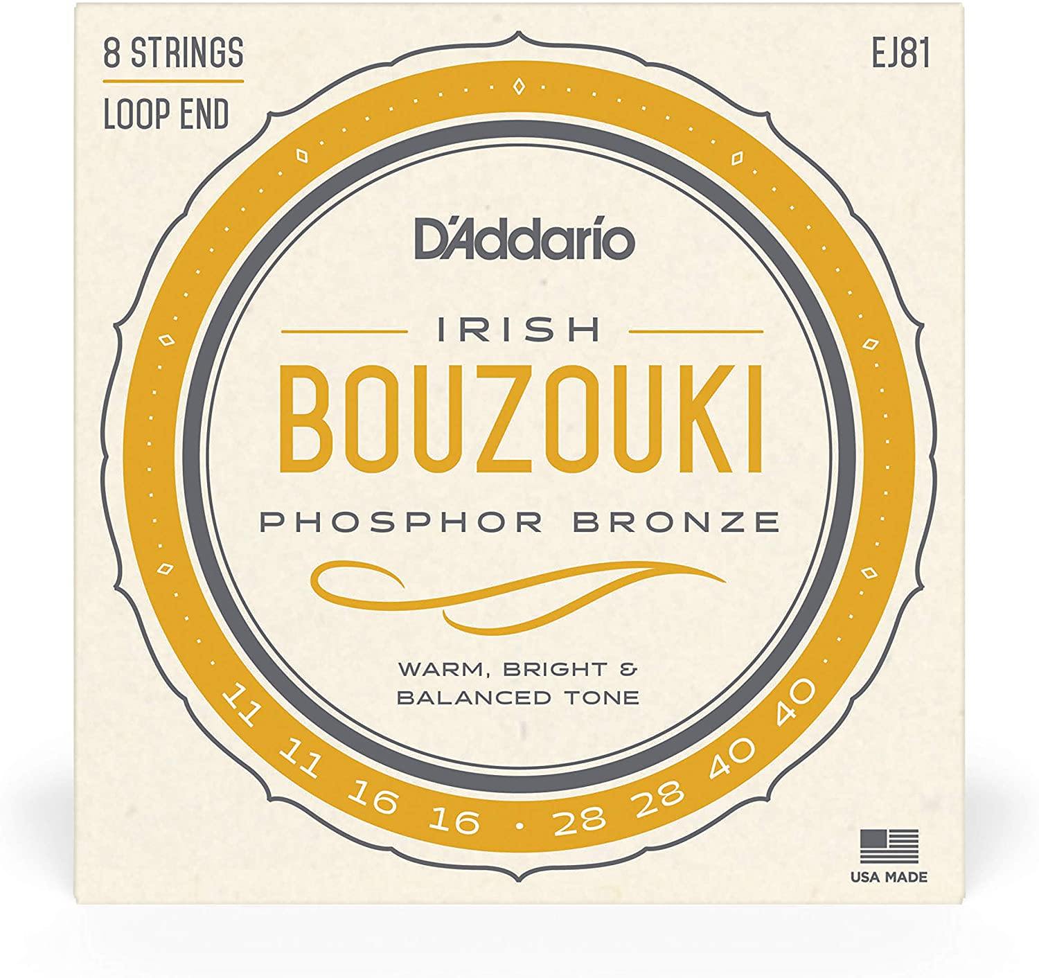 D'Addario Bouzouki Strings Phosphor Bronze EJ81 - Rockit Music Canada