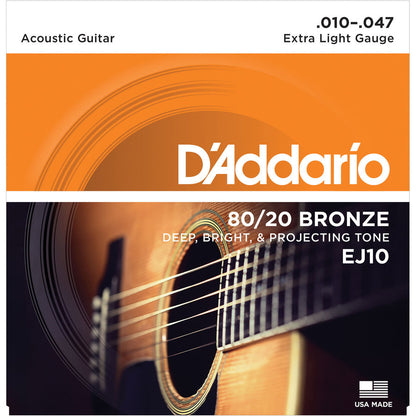 D'Addario 80-20 Bronze Acoustic Guitar Strings Set