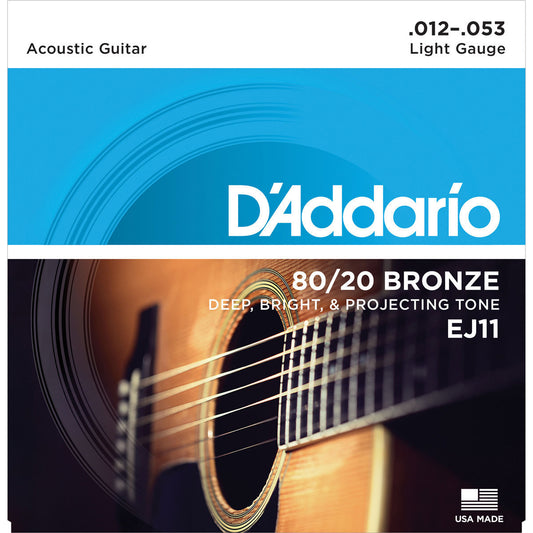 D'Addario 80-20 Bronze Acoustic Guitar Strings Set