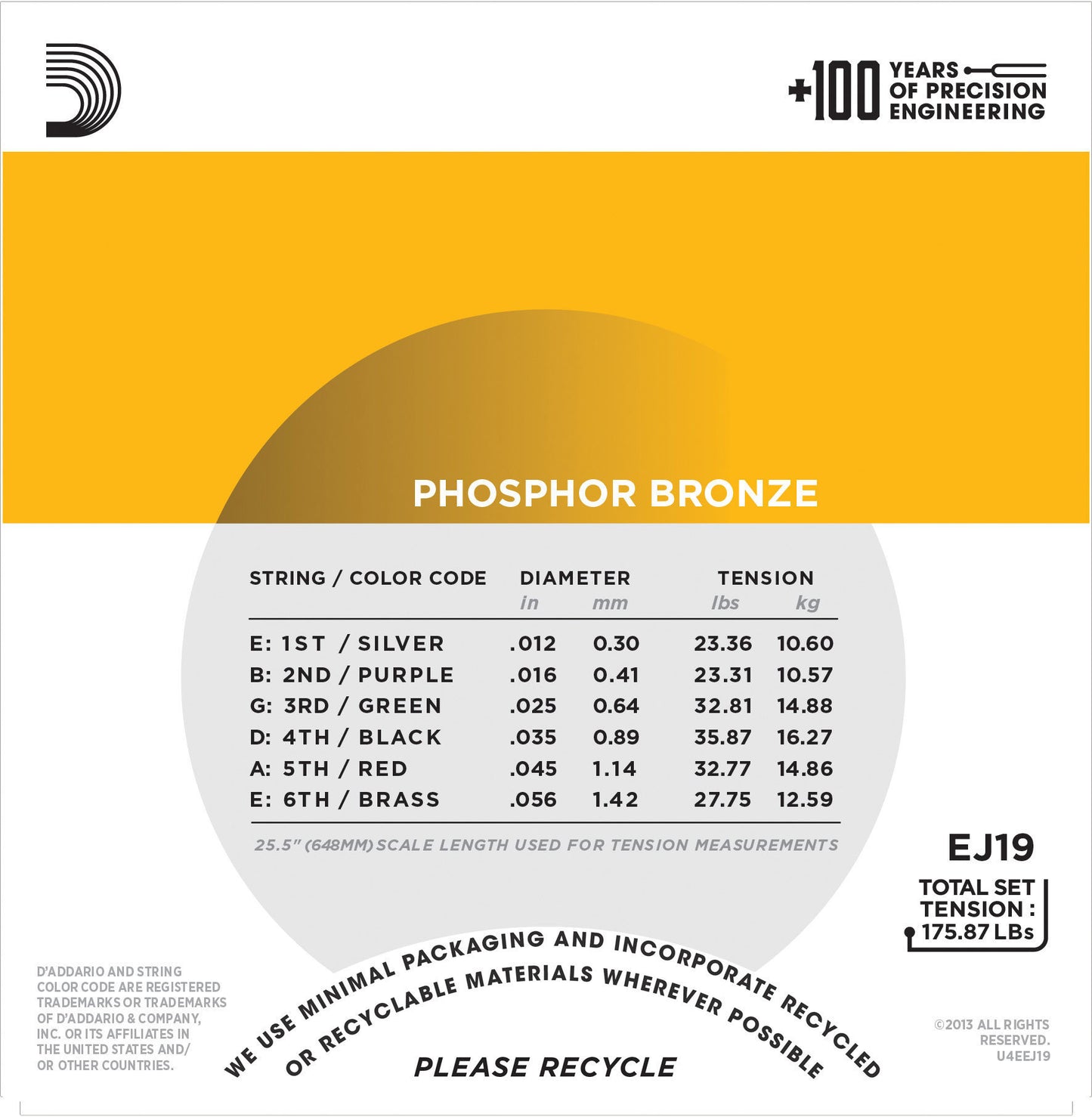 D'Addario Phosphor Bronze Acoustic Guitar Strings