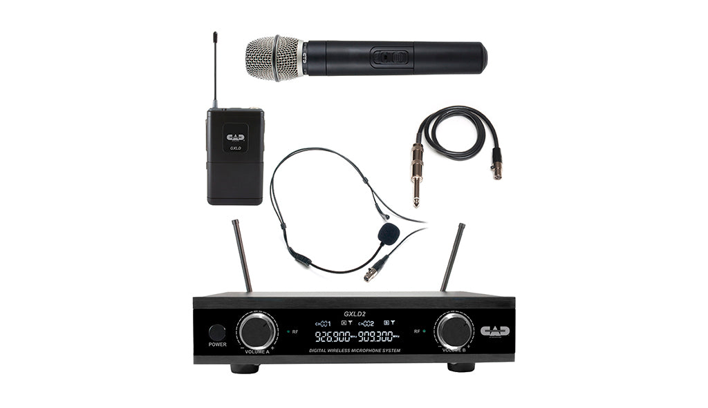 CAD Digital Wireless Combo System - Handheld and Bodypack Microphone System AI Frequency GXLD2HBAI
