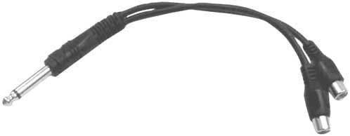 Hosa YPR-103 Y Cable 1/4 in TS to Dual RCAF Adaptor - Rockit Music Canada