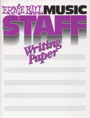 Ernie Ball Music Staff Writing Paper